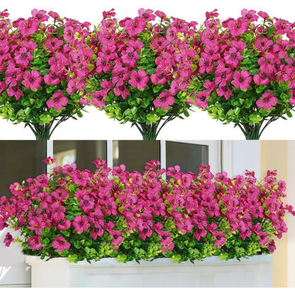 Artificial Flowers Eucalyptus Fake Flower Violet Home Porch