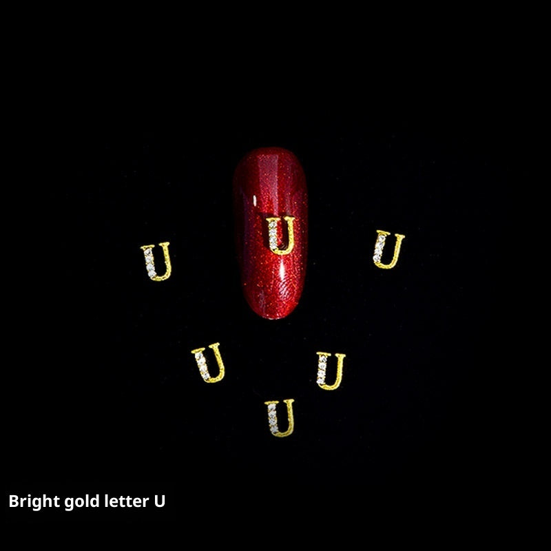 26 Buchstaben Legierung Nagelornament Nagelkristall