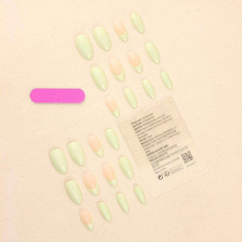 Wear Armor Kurze grüne einfache 24 Stück künstliche Fingernägel