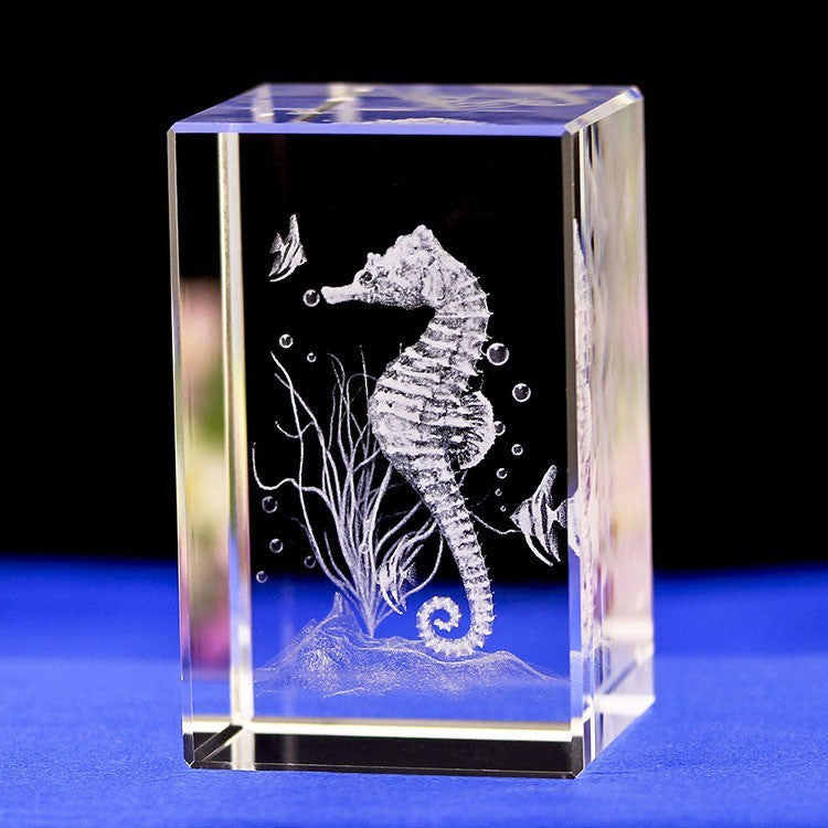 Interior Carving 3D Animal Series Crystal Statue Tourist Souvenir