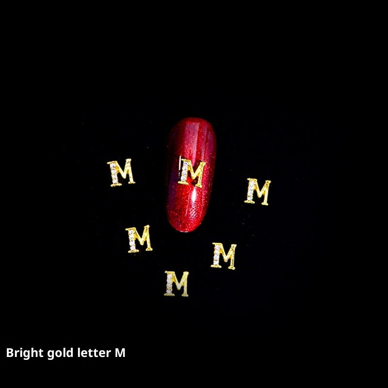 26 Buchstaben Legierung Nagelornament Nagelkristall