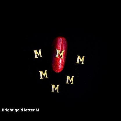 26 Buchstaben Legierung Nagelornament Nagelkristall