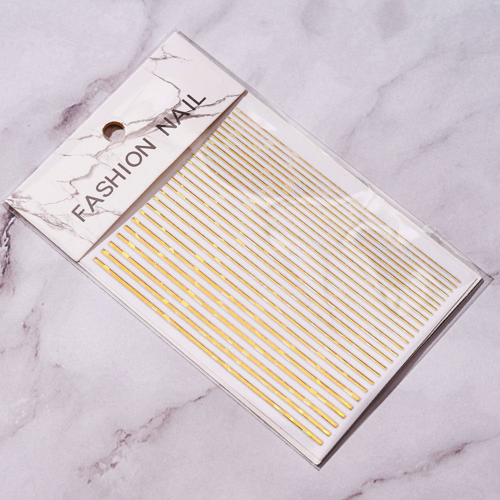 Stickers Bright Line Back Glue Nail Paste Decorative Multi-color Nail Patches