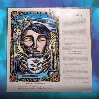 Hexenkalender aus beschichtetem Papier, Wanddekoration für Zuhause