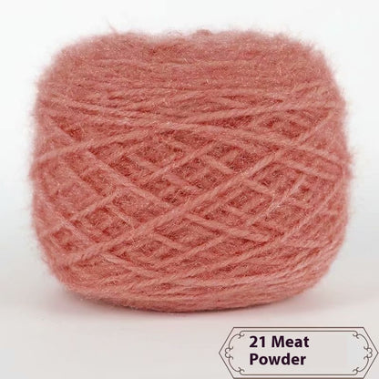 3 Two Groups Of Squirrel-velvet Yarn Hand-knitted Medium Thickness Hat Scarf Coat Waistcoat Cushion Plush Wool 150g