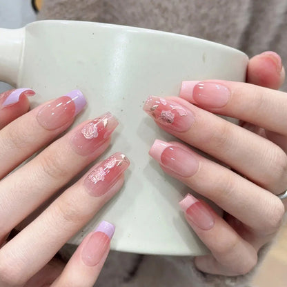 Hochwertiger Nude-Nagellack „Pure Desire Girl Heart Violet Red Wear“, 24 Stück