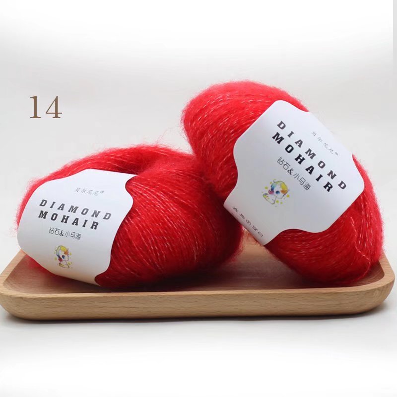 Mohair Wool Hand-knitted South African Fine Woven Scarf Shawl With A Ball Of Yarn Diy