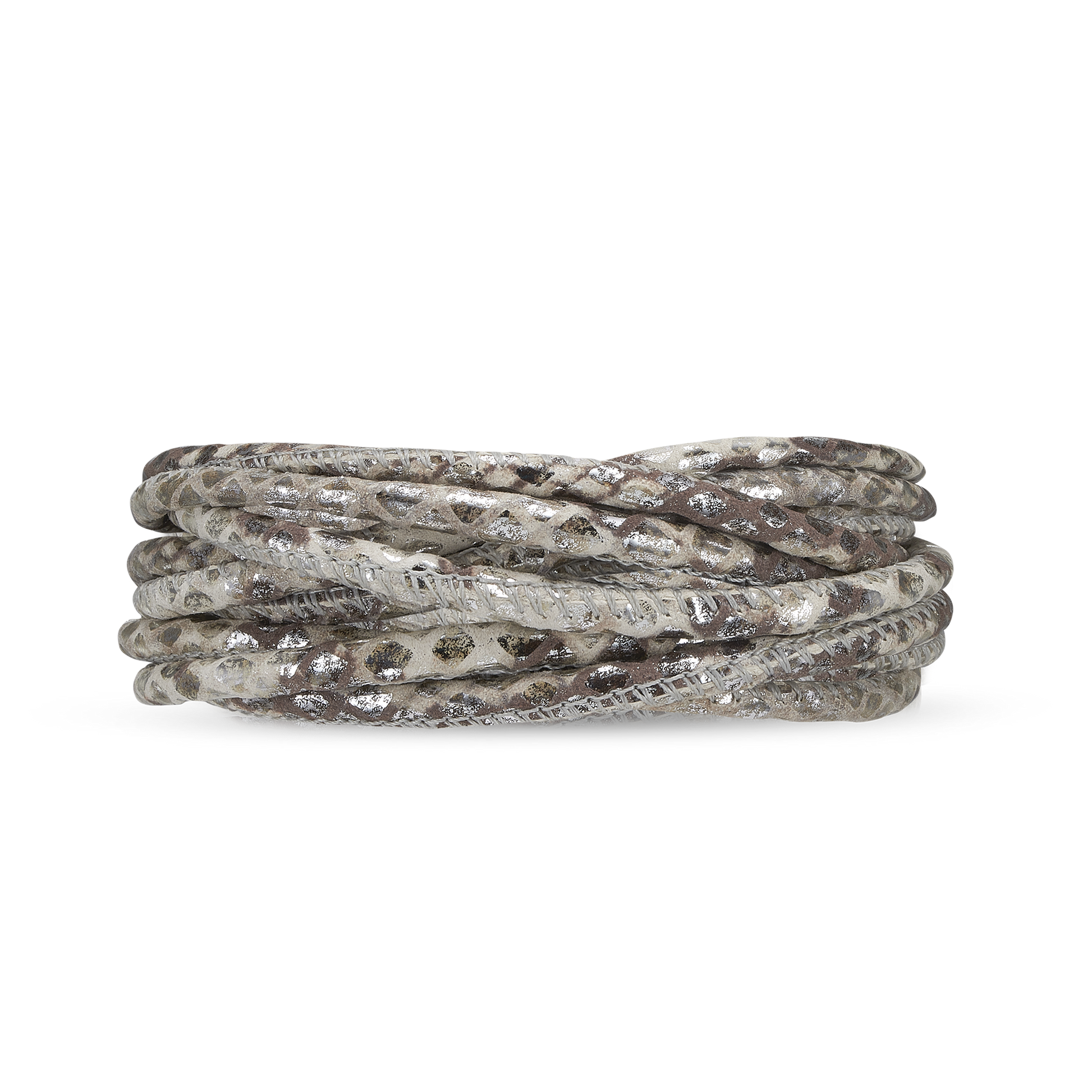 3 strenget Leather Bracelet - Snake  Christina Design London