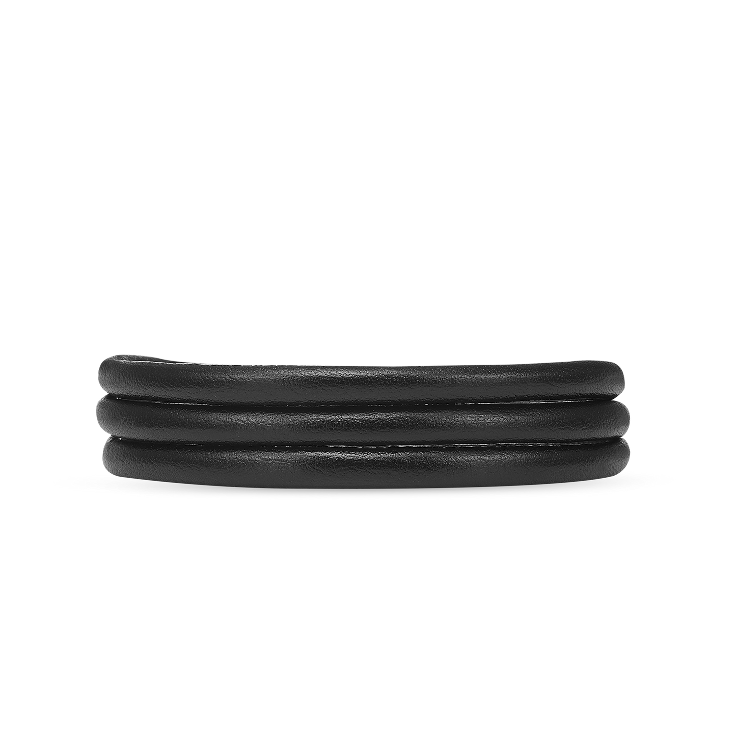 Slim Leather Bracelet - Black - 70 cm