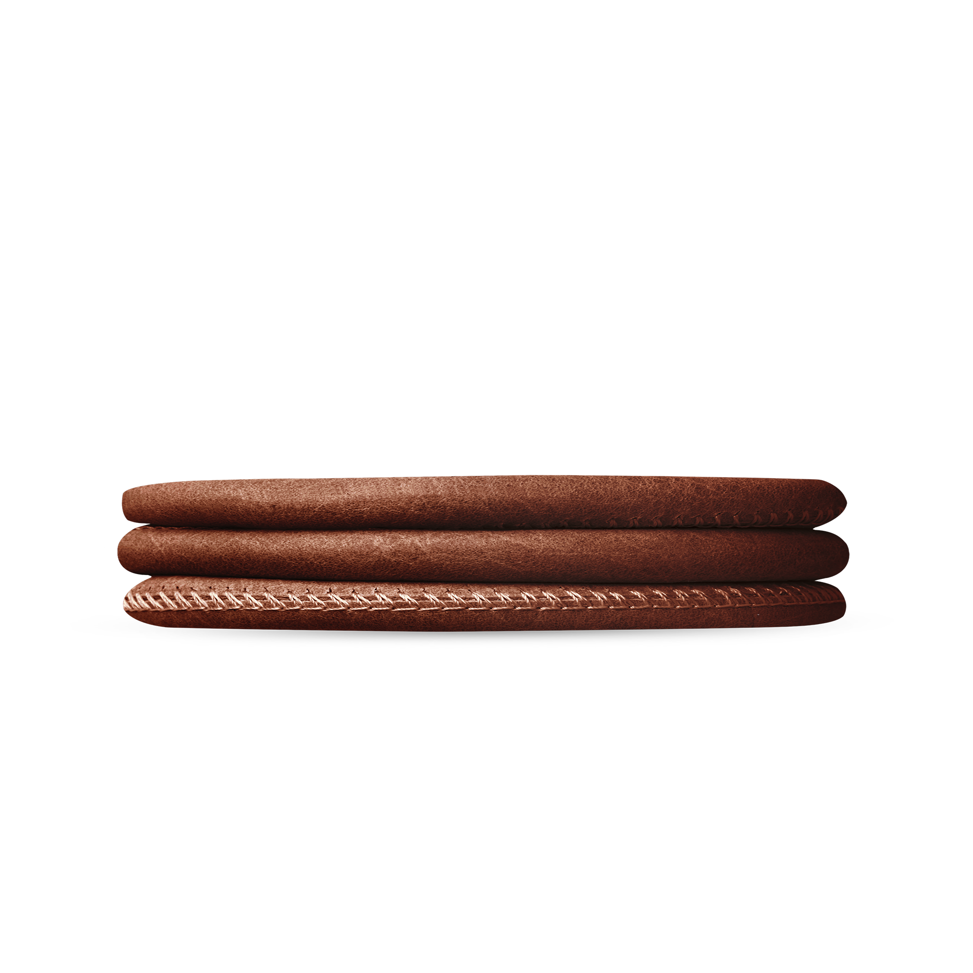 Slim Leather Bracelet - Cognac - 70 cm