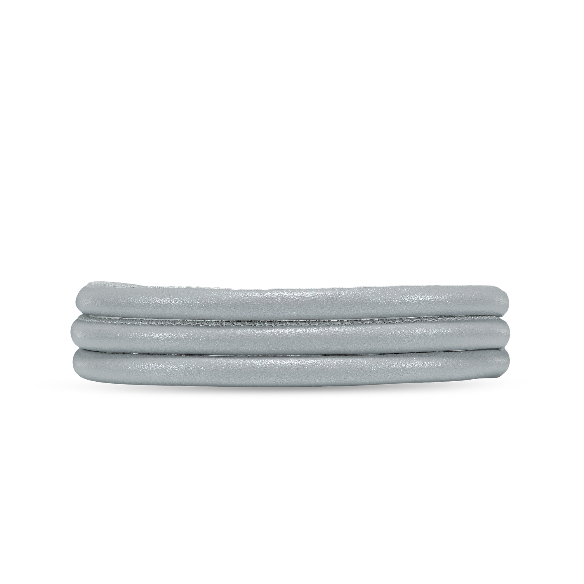 Slim Leather Bracelet - Pearl Grey - 70 cm