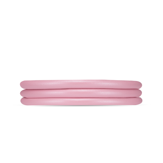 Slim Leather Bracelet - Pink - 70 cm