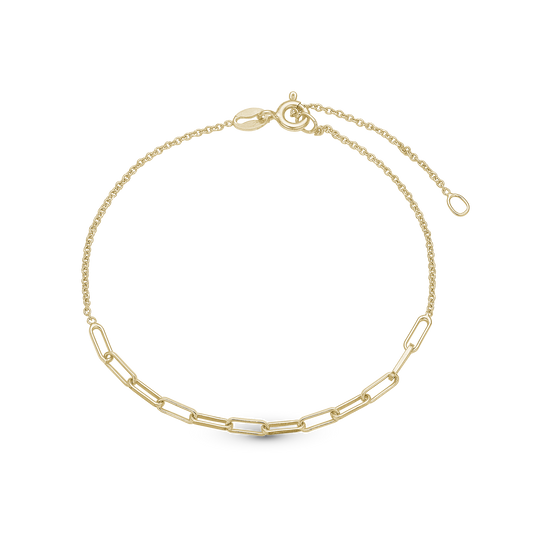 Joined Bracelet - Gold Plated Sterling Silver