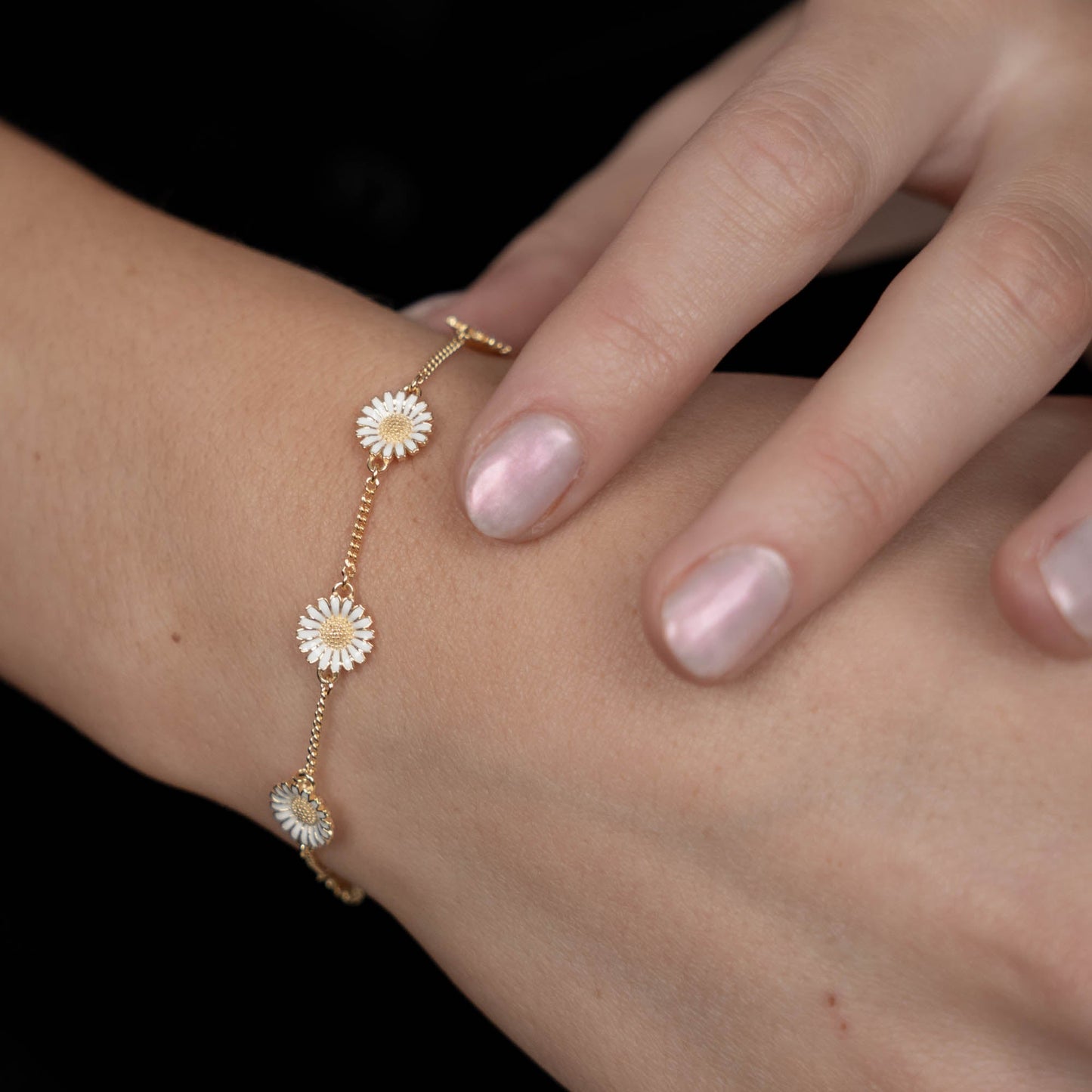 Marguerites Bracelet - Gold Plated Sterling Silver