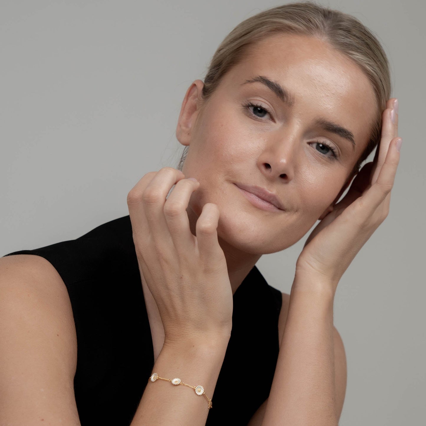 Marguerites Bracelet - Gold Plated Sterling Silver