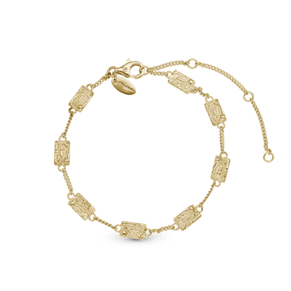 Antique Bracelet - Matte Gold Plated Sterling Silver