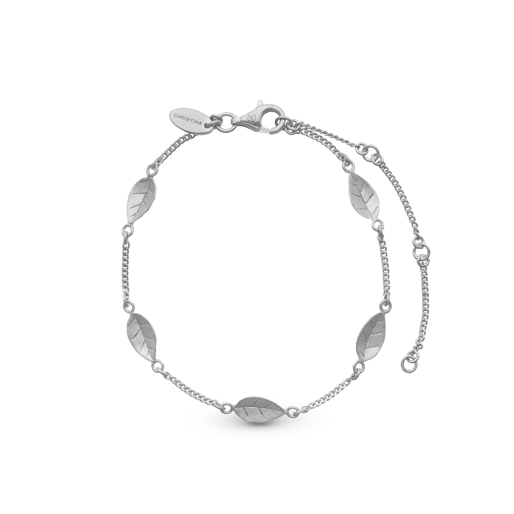 Leafs Bracelet - Light brush Sterling Silver