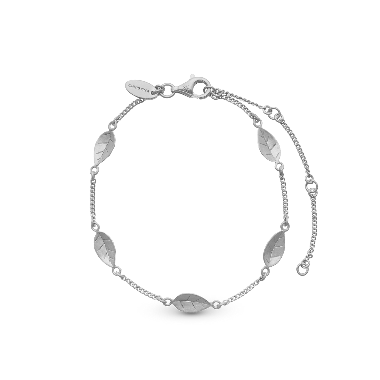 Leafs Bracelet - Light brush Sterling Silver