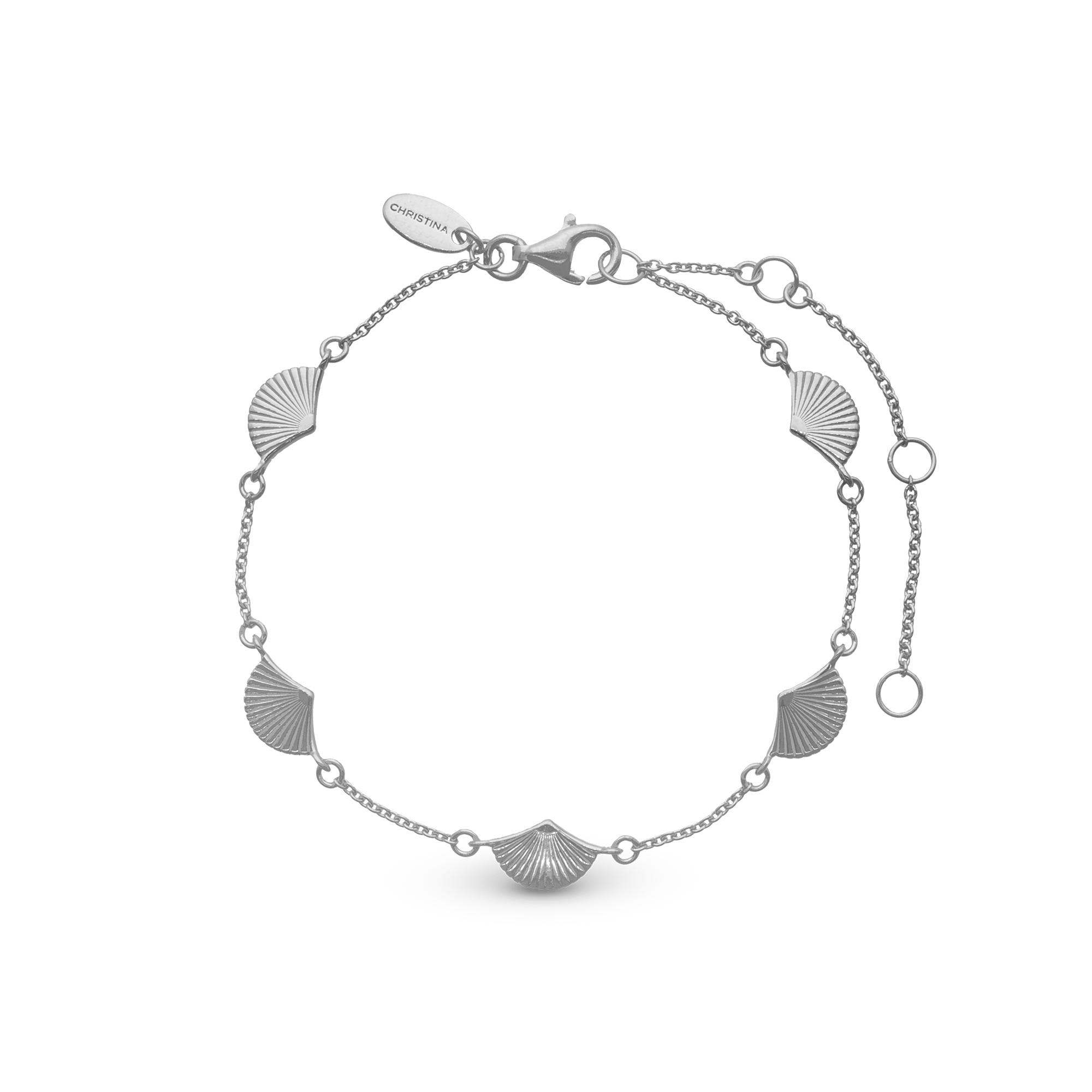 Fan Bracelet - Light brush Sterling Silver