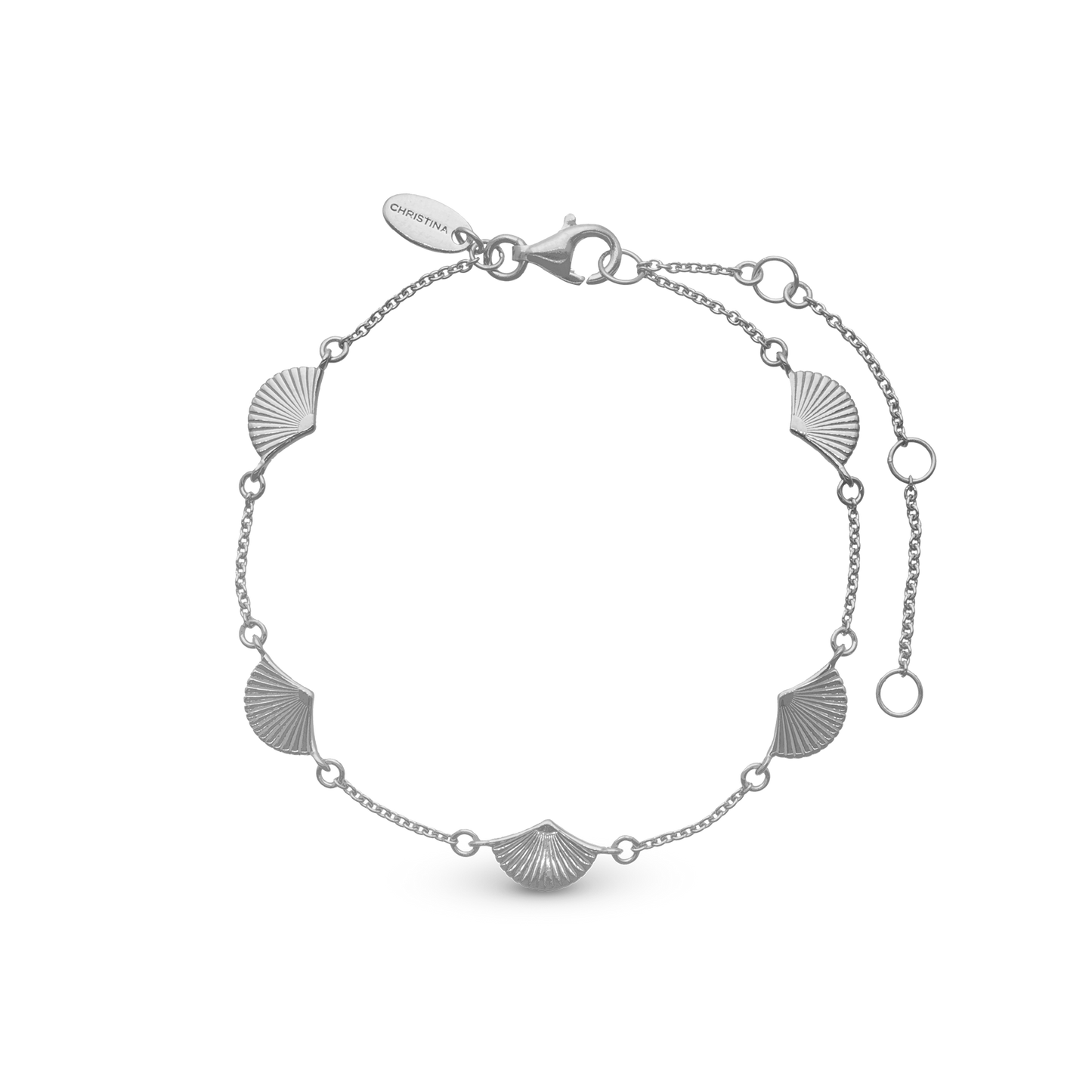Fan Bracelet - Light brush Sterling Silver