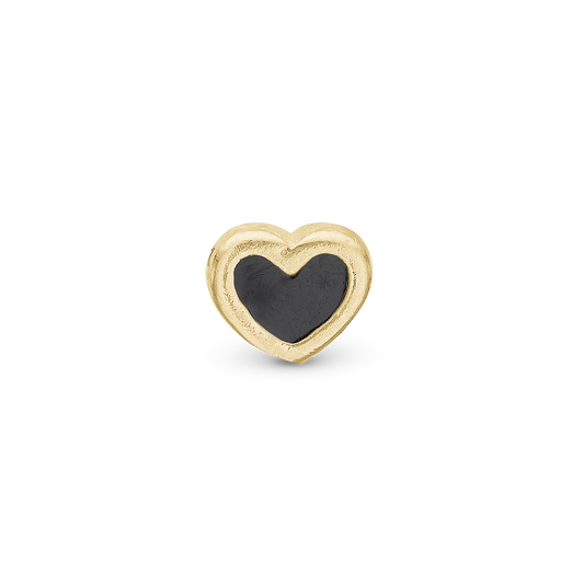 Black Enamel Heart Elementer for collect Watche - CHRISTINA