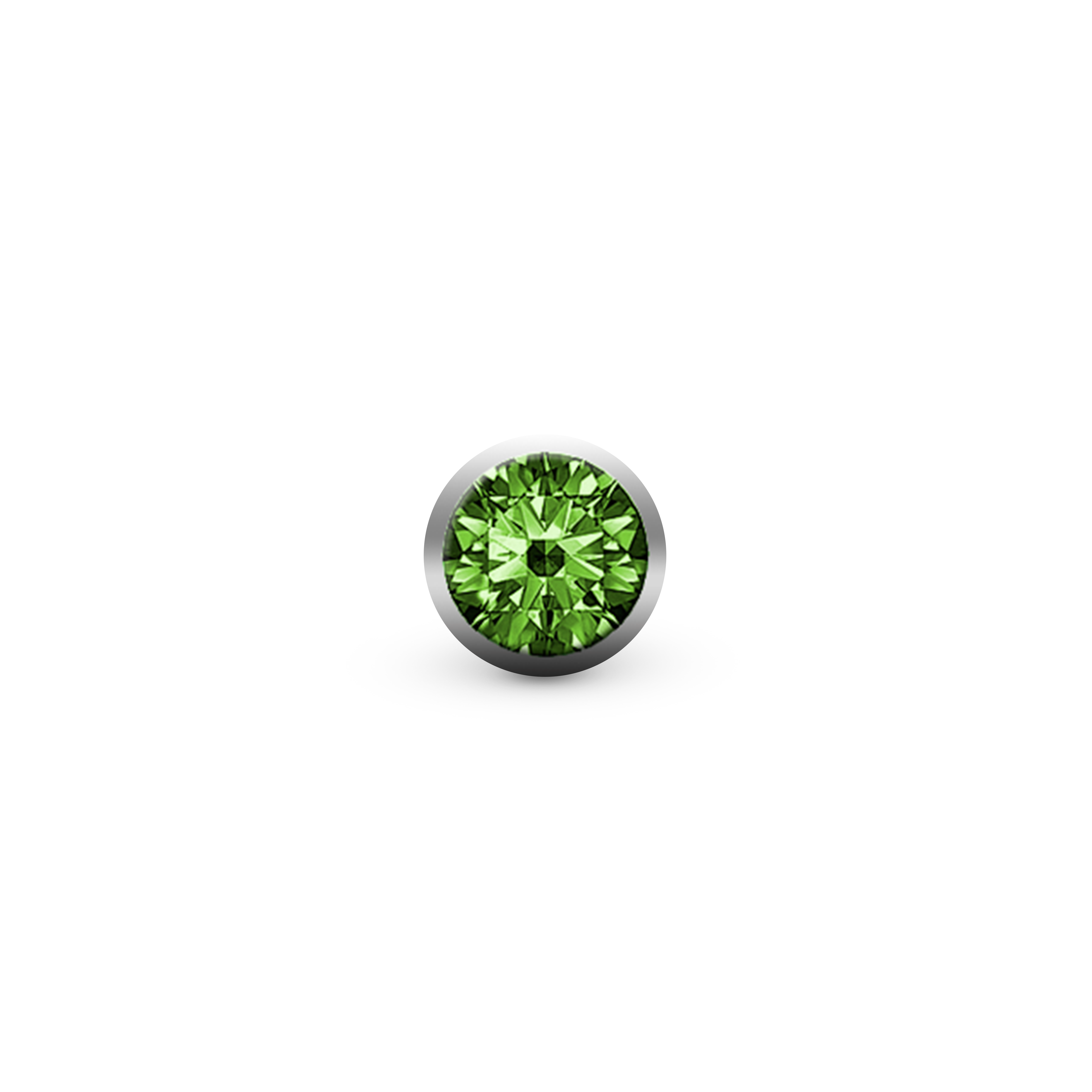 Green Big sten for Collect Watch forbehør for Watche - with 1 Cubic Zirkonia