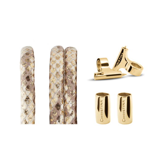 Classic Leather set for Watch - Gold Snake - CHRISTINA
