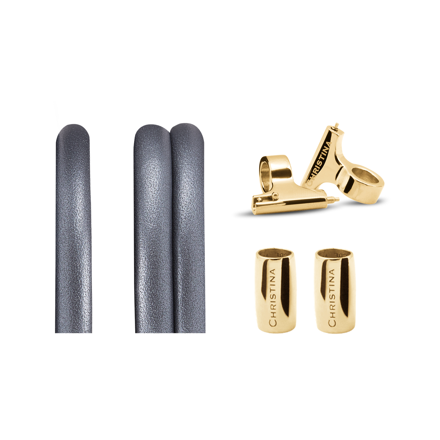 Classic Leather set for Watch - Gunmetal - CHRISTINA