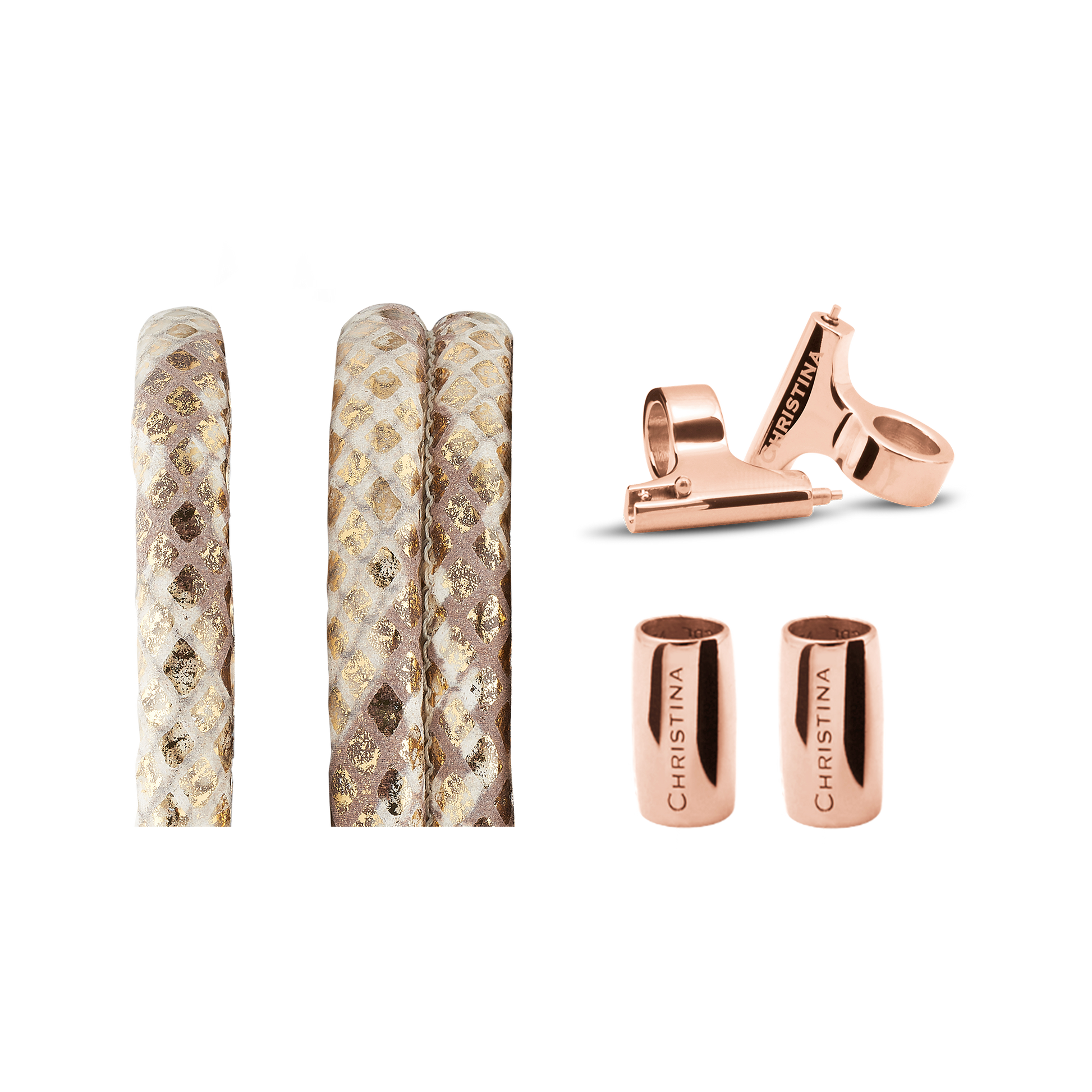 Classic Leather set for Watch - Gold Snake - CHRISTINA