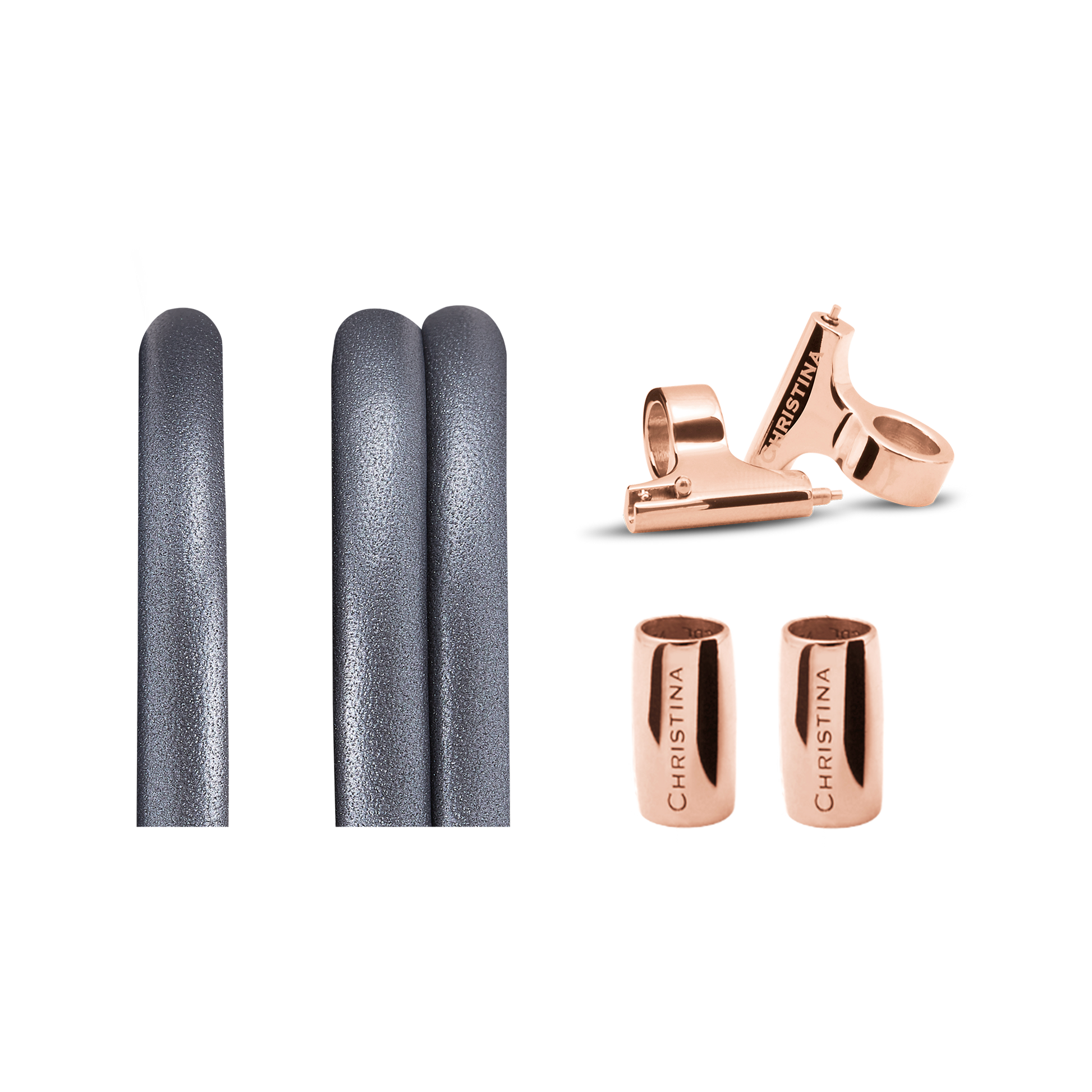 Classic Leather set for Watch - Gunmetal - CHRISTINA