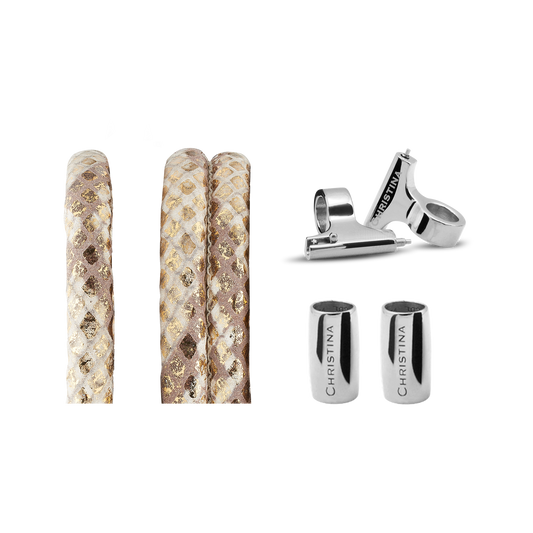 Classic Leather set for Watch - Gold Snake - CHRISTINA