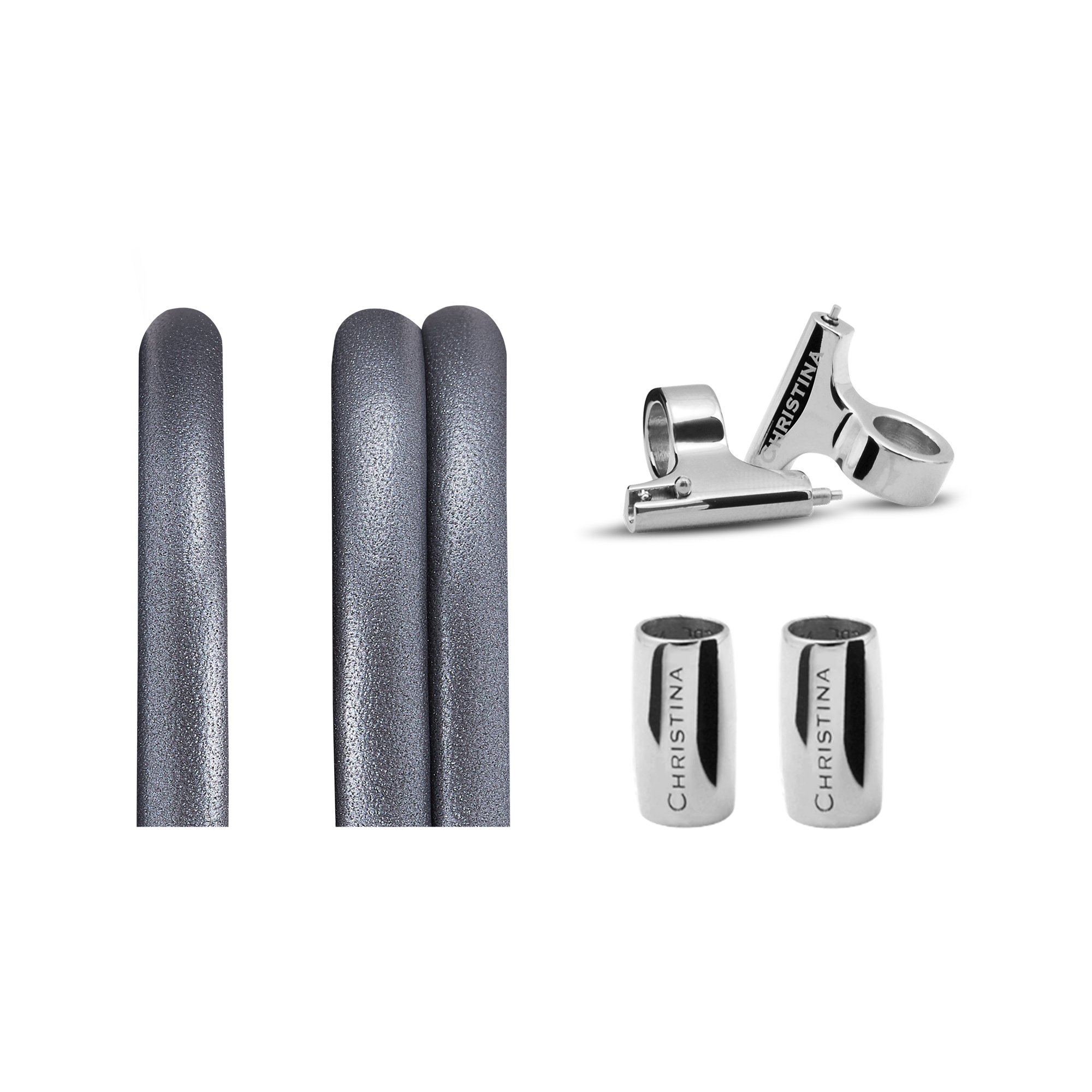 Classic Leather set for Watch - Gunmetal - CHRISTINA