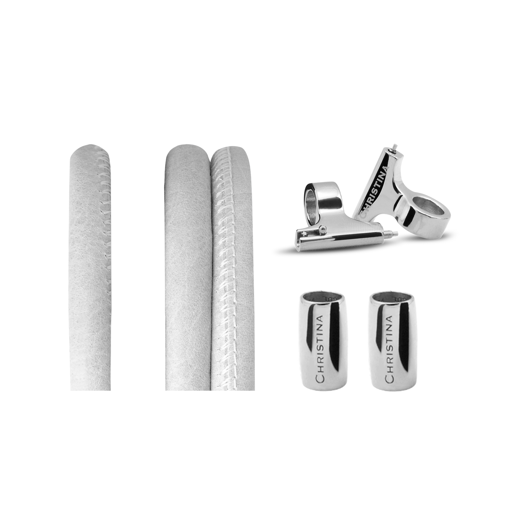 Classic Leather set for Watch - White - CHRISTINA