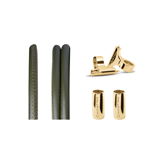 Slim Leather set for Watch Olive