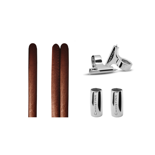 Slim Leather set for Watch Cognac