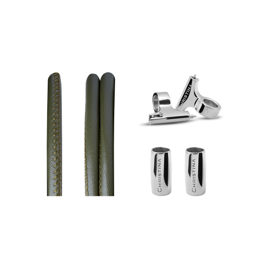 Slim Leather set for Watch Olive