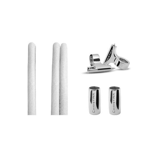 Slim Leather set for Watch - White - CHRISTINA