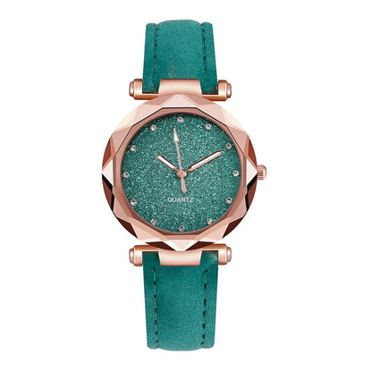 Ladies fashion Korean Rhinestone Rose Gold Quartz Watch Female