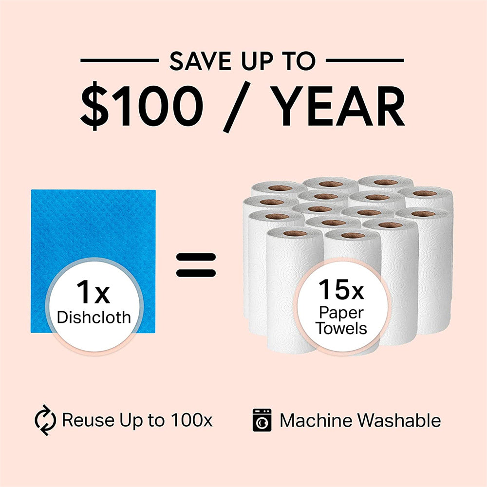 Kompostierbares, biologisch abbaubares, wiederverwendbares Küchenpapier, schwedisches Geschirrtuch, schlichtes Bio-Reinigungstuch