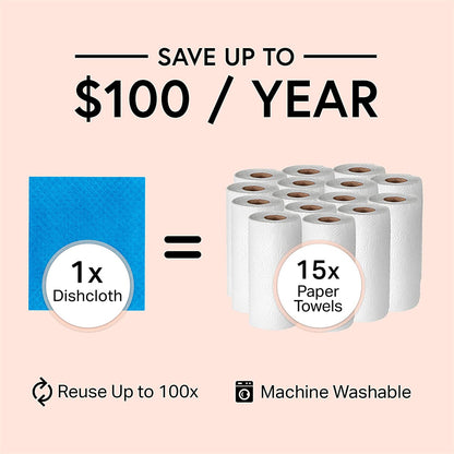 Kompostierbares, biologisch abbaubares, wiederverwendbares Küchenpapier, schwedisches Geschirrtuch, schlichtes Bio-Reinigungstuch