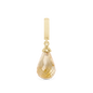 Citrine Drop Earring Charm 6 mm for Bracelet - Polished Gold Plated Sterling Silver with 1 Citrin