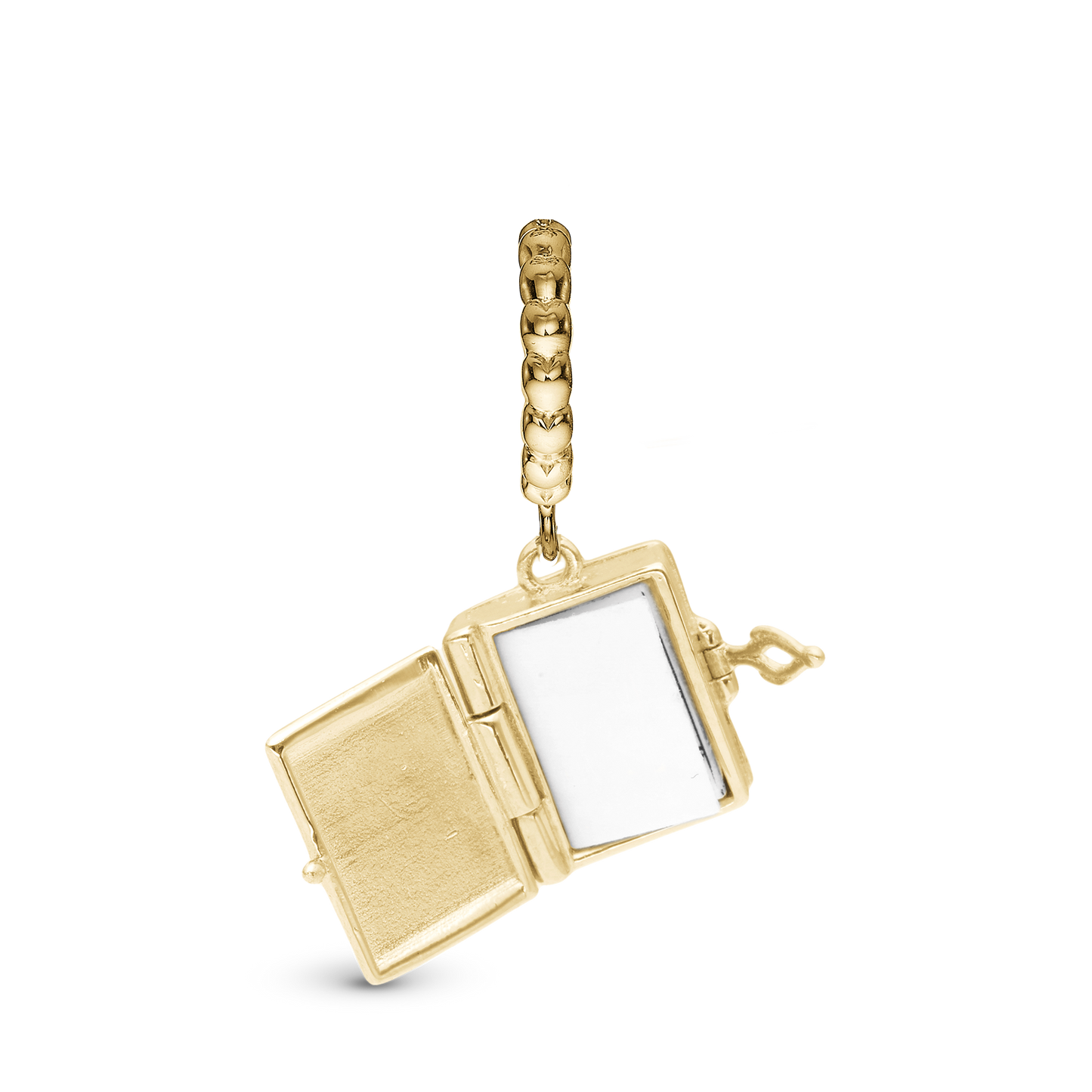 Book of Love You & Me Forever Hænger Charm 6 mm Til Armbånd - Blankpoleret Forgyldt Sterling Sølv