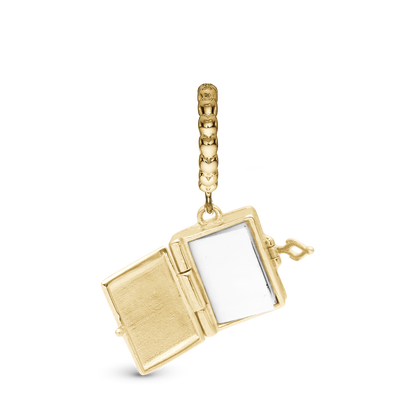 Book of Love You & Me Forever Hænger Charm 6 mm Til Armbånd - Blankpoleret Forgyldt Sterling Sølv