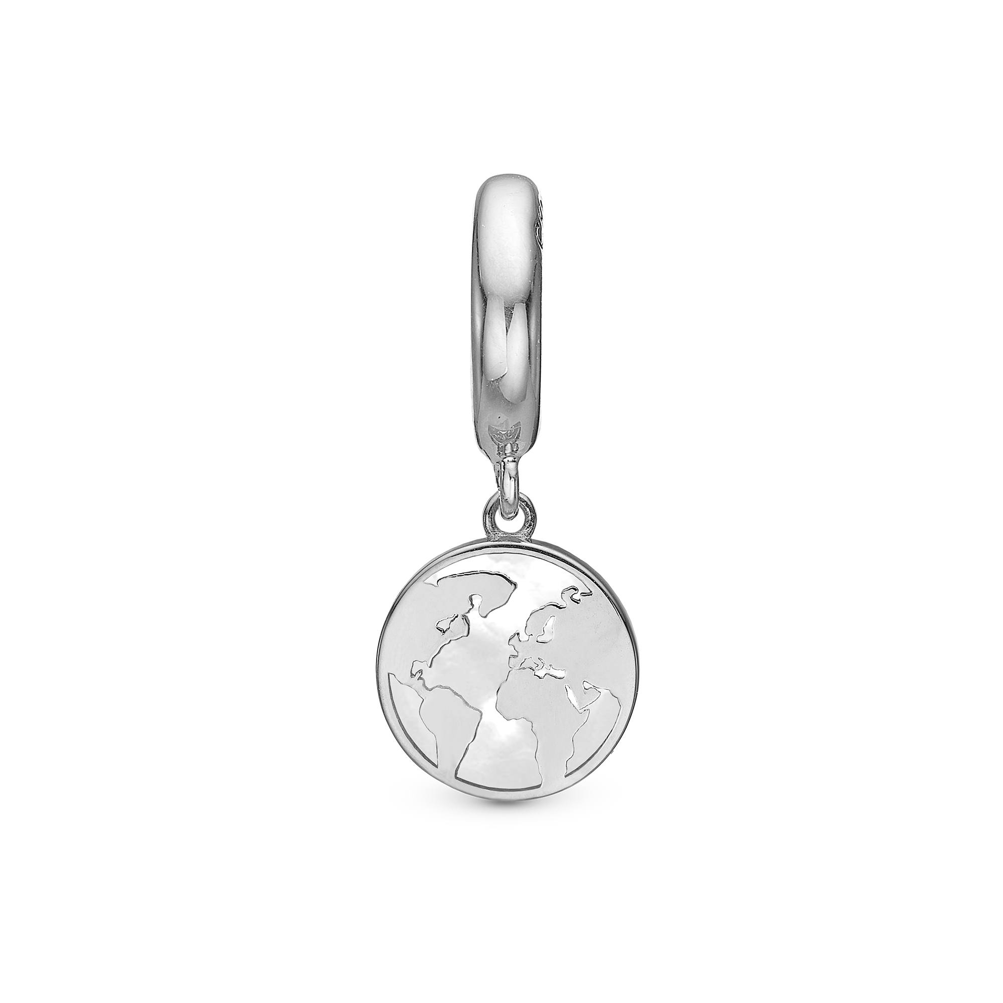 The World perleMum Drop Charm 6 mm for Leather Bracelet - Polished Sterling Silver