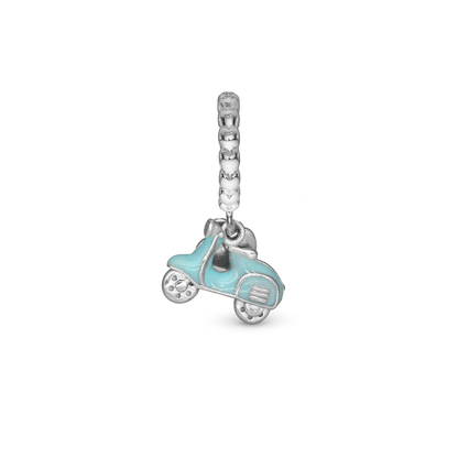 Dolce Vita Hænger Charm 6 mm Til Armbånd - Blankpoleret Sterling Sølv m. 1 Cubic Zirkonia