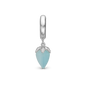 Blue Chalcedony charm sølv Charms til læderarmbånd - CHRISTINA