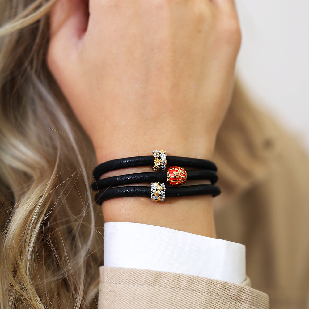 Be My Flower Charms with sølvBracelet - CHRISTINA