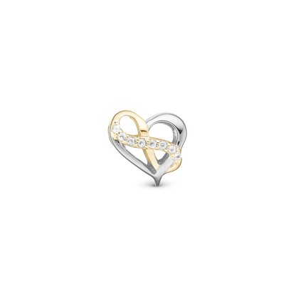Heart with Eternity Charms with sølvBracelet - CHRISTINA