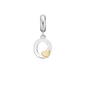Letter O - Drop Earring Charm 4 mm for Bracelet - Polished Bicolor