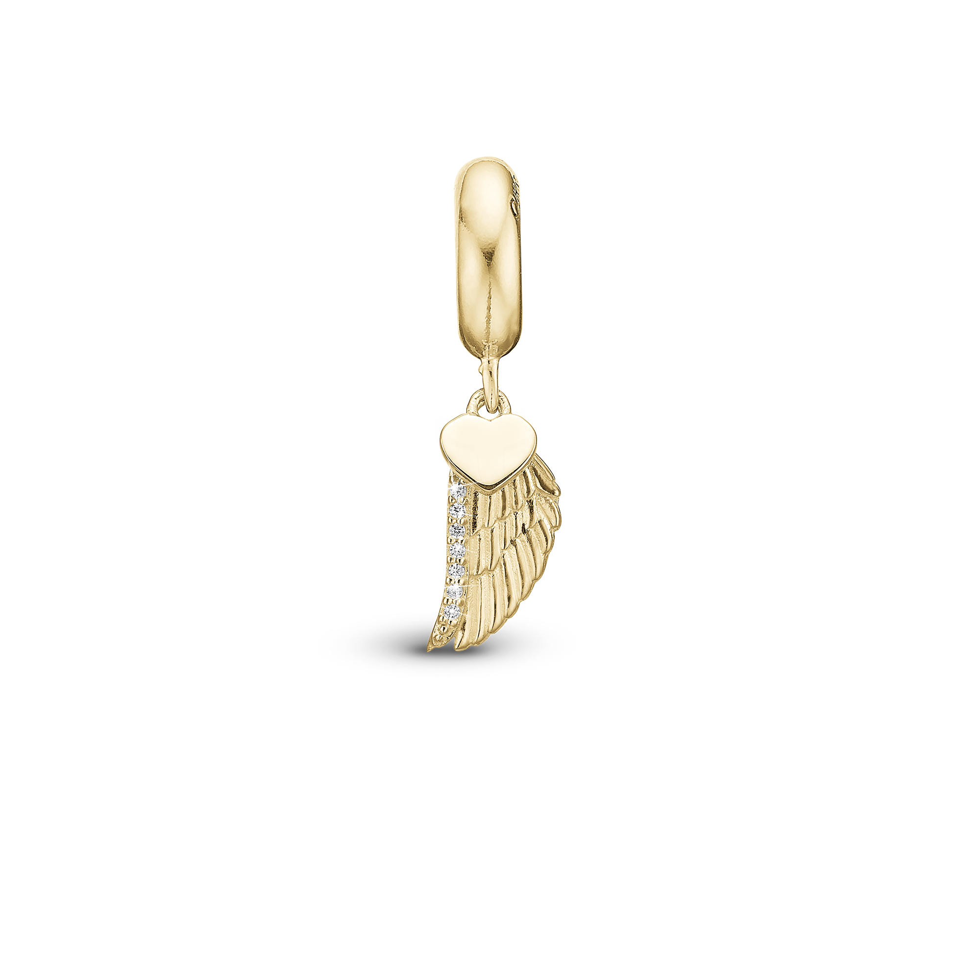 No Peace like in Heaven - Drop Charm 4 mm for Bracelet - Gold Plated Sterling Silver